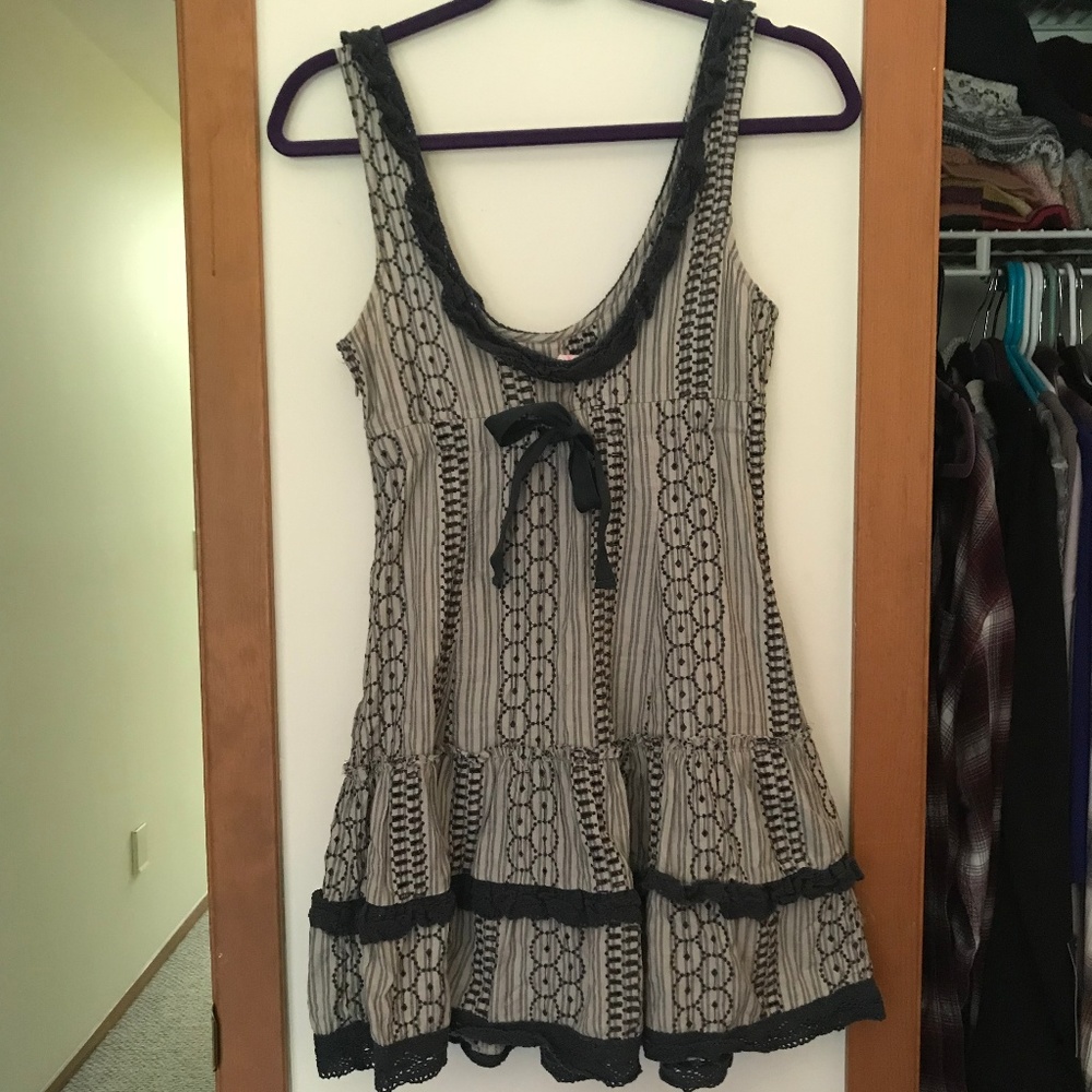 Free People Drop Waist Mini Dress